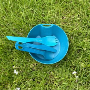 Eetset plus beker en snijplank